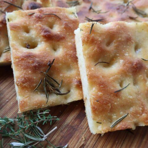 rustic sourdough focaccia bread