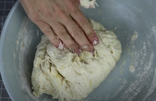 knead the dough with your hands