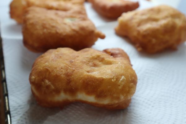 drain the fry bread on paper towels