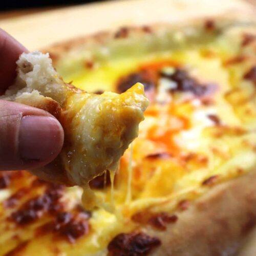 adjaruli khachapuri with sourdough