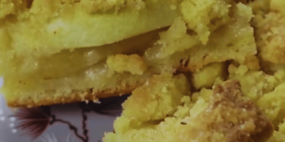 authentic German apple cake with streusel topping