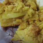 authentic German apple cake with streusel topping