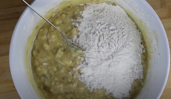 add the flour to the wet ingredients