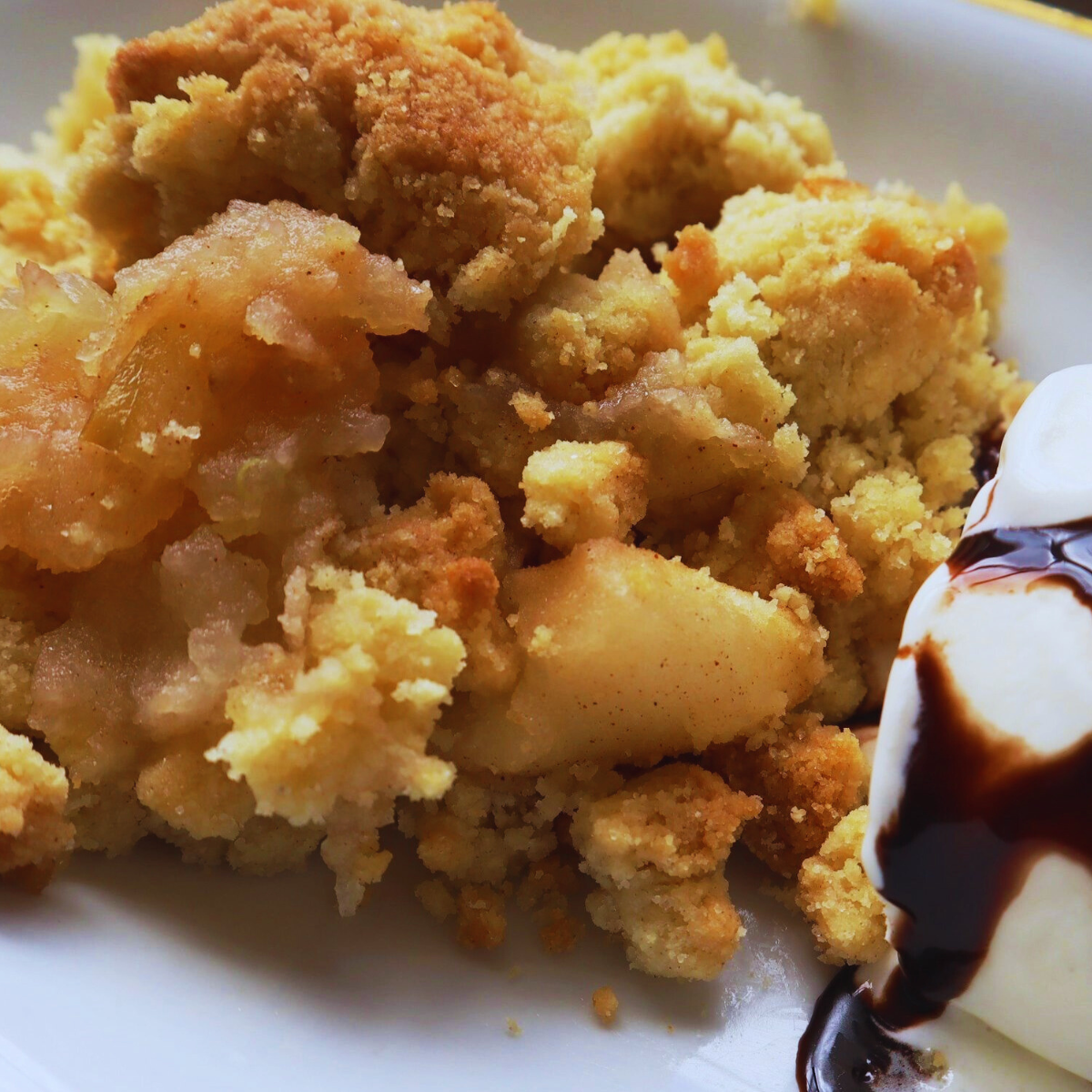 Grandma's Best Apple Crisp Recipe Without Oats | Sweet As Cooking