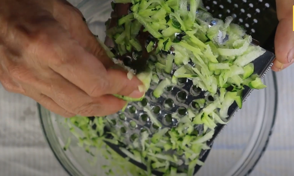 grate the zucchini