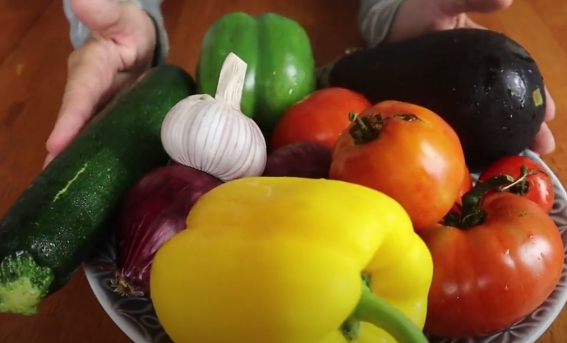 fresh vegetables for the ratatouille