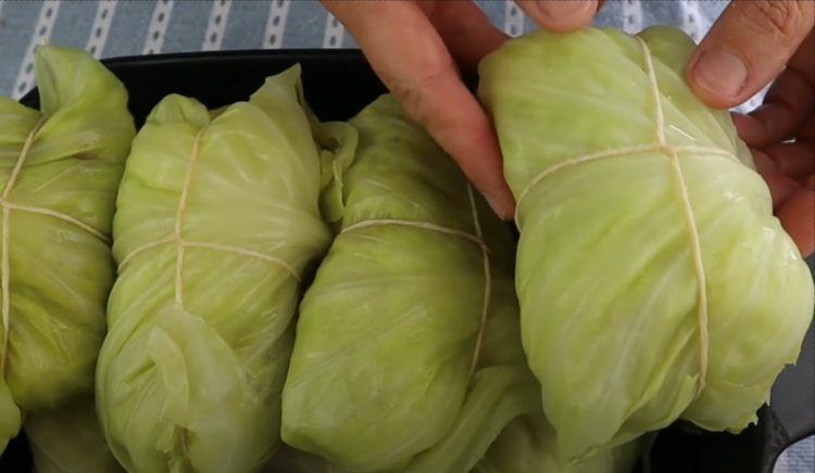 fill the cabbage rolls