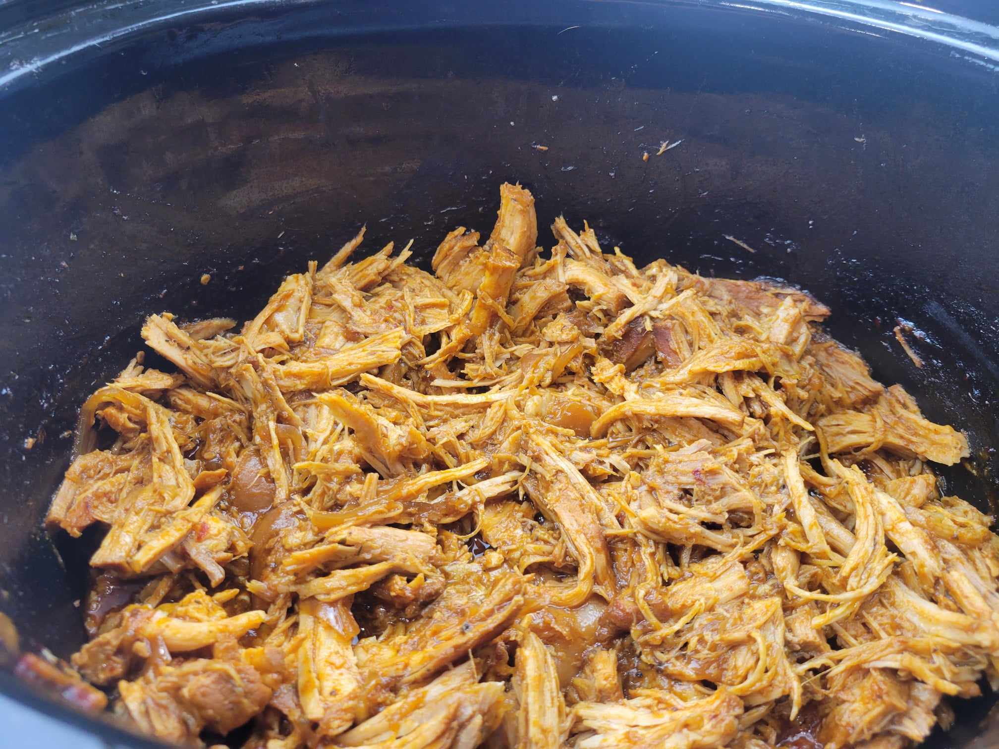 pulled pork slow cooker finished