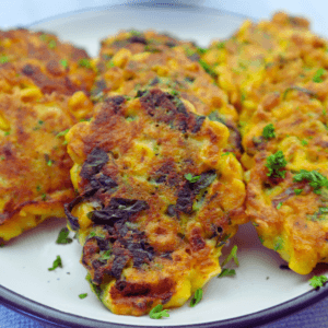 crispy corn fritters 3 different ways