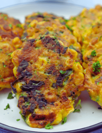 crispy corn fritters 3 different ways