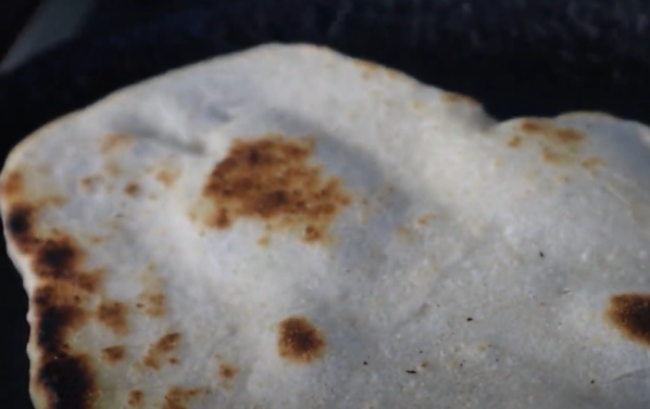 fry until the naan bread is golden brown