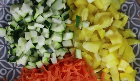 fresh vegetables for our vegetarian lasagna