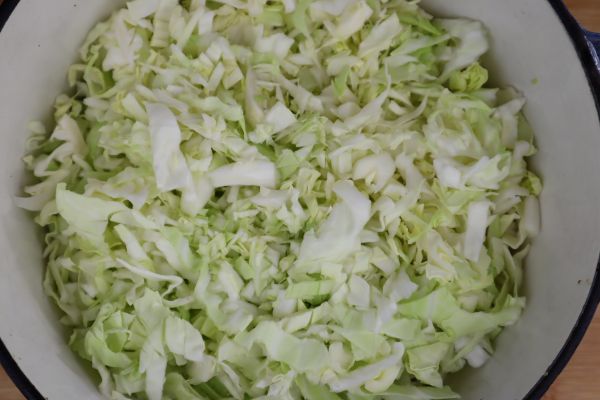 chopped cabbage