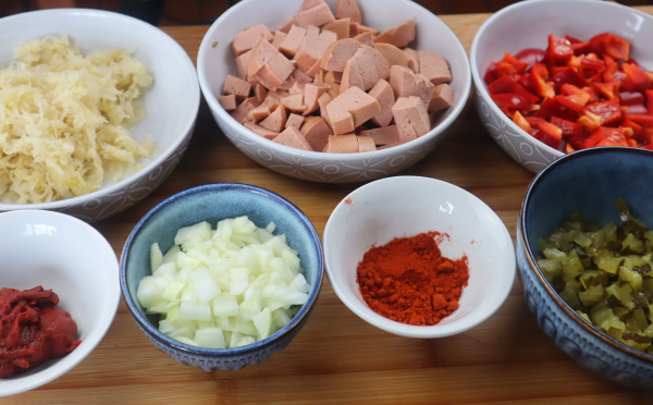 Soljanka ingredients